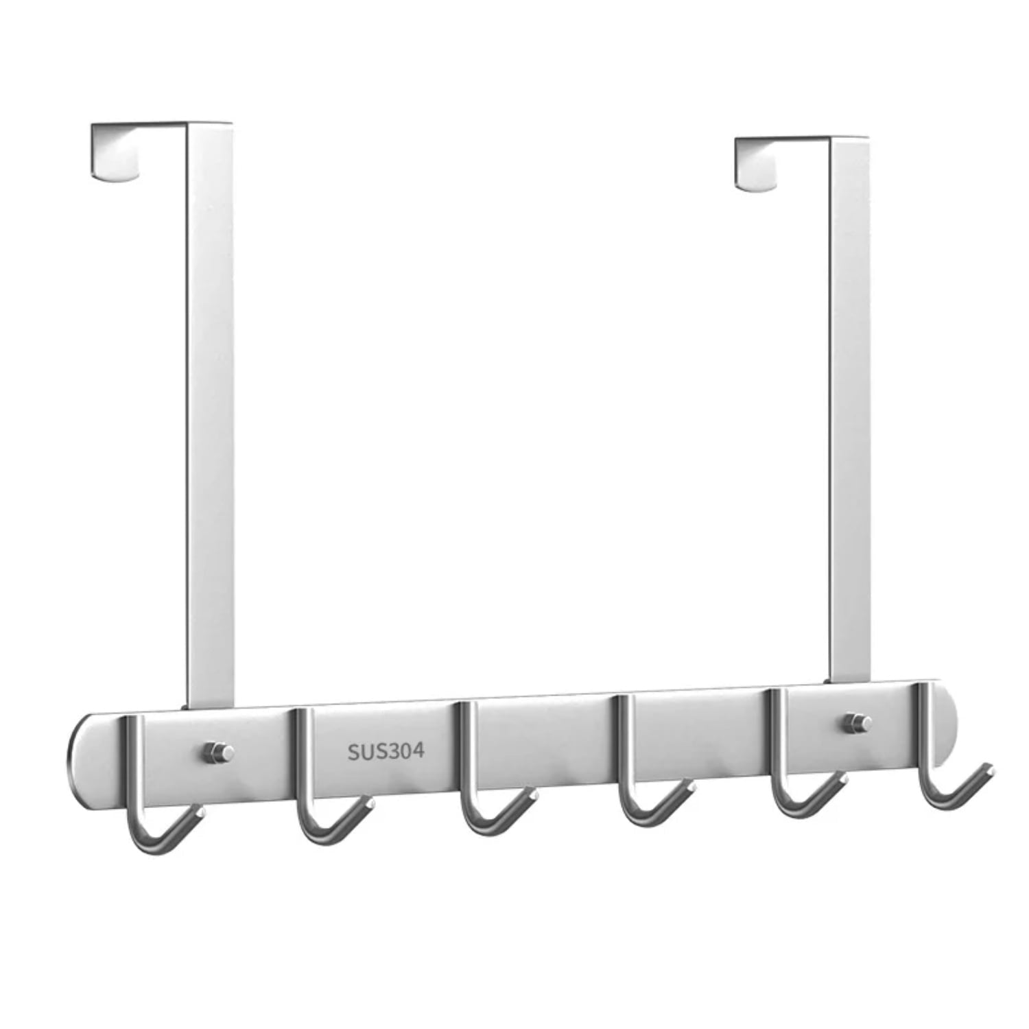 VIIWII Coat Rack over The Door Hooks Metal for Hanging Clothing 6 Hooks Bathroom Towel Holder